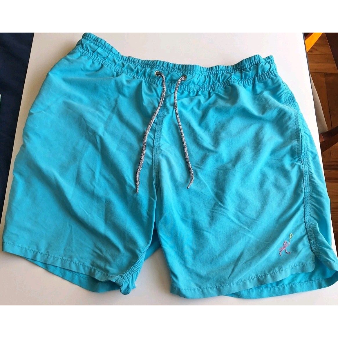 Michaels Swimwear Trunks Mens Bathing Size M Mesh Liner Blue Quick Dry Usa